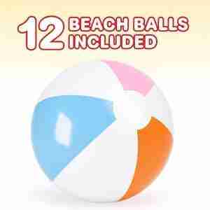 Beach Ball, 12″, 12/Pk - Perfect for arts & crafts, school, daycares, camps, and summer events. | Kids Arts & Crafts, Summer Play Supplies