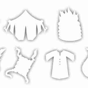 Ushpizin White Cardstock Cutouts