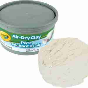 Crayola Air-Dry Clay 2.5 lb Bucket – Smooth, Non-Toxic White Clay, Resealable & Easy to Mold for School, Daycare, Camps & Crafts