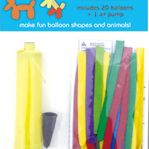 Round & Long Animal Balloons 20/PK with Pump & Guide: Unleash Your Creativity!