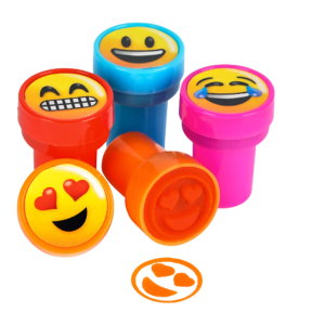 Smile Self Inking Stamps, 1.40", 24/Pk — perfect for teachers, daycare, camps, and crafts | Classroom & Camp Stamps