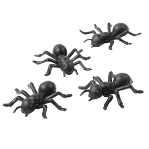 Mini Plastic Ants 1.5" Black Toy Insects – 72 Pack Classroom Science & Halloween Decorations