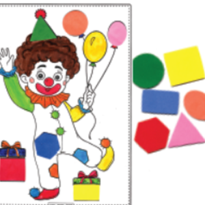 Clown With Geometric Foam shapes
