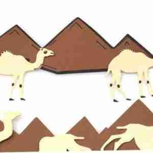 Camel in Egypt Foam Shapes – 60 Pack (40 Camels & 20 Pyramids)