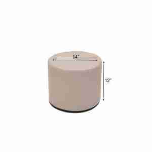 The Whatsit Companion Round Ottoman - Taupe