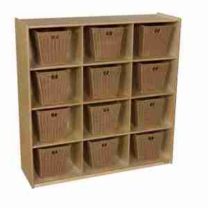 (12) Cubby Storage with Medium Baskets