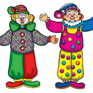 A Pair of Large Clowns to Assemble