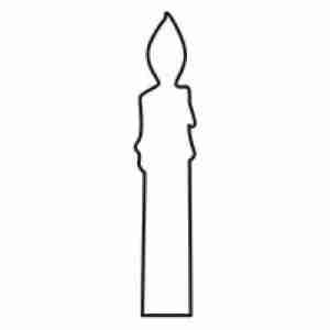 Candle Cardstock Cutout