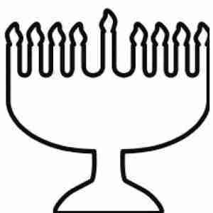 Menorah Cardstock Cutout